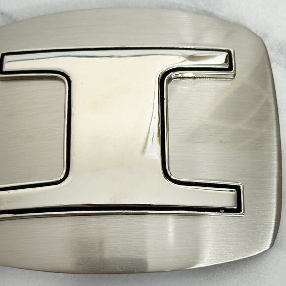 I Letter Initial Monogram Silver Tone Belt Buckle Western Style ✨ - Picture 10 of 14